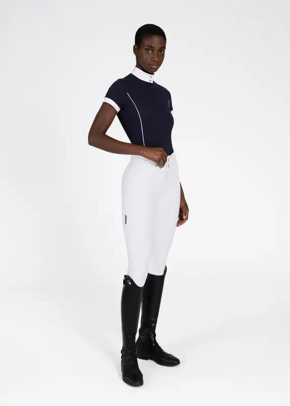 Pantalón Mujer Equitación Maximilian Vision Full Grip Blanco 6/7