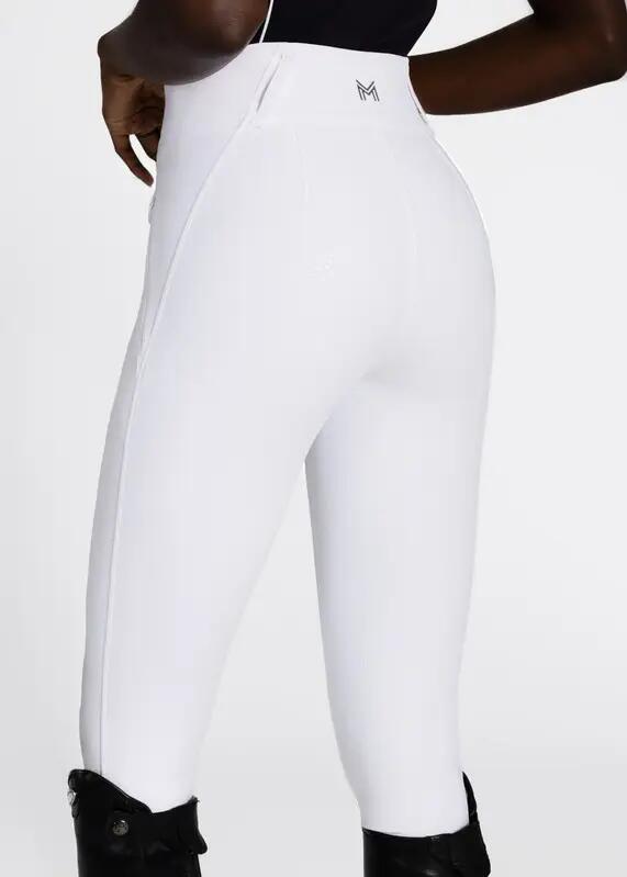 Pantalón Mujer Equitación Maximilian Vision Full Grip Blanco 5/7