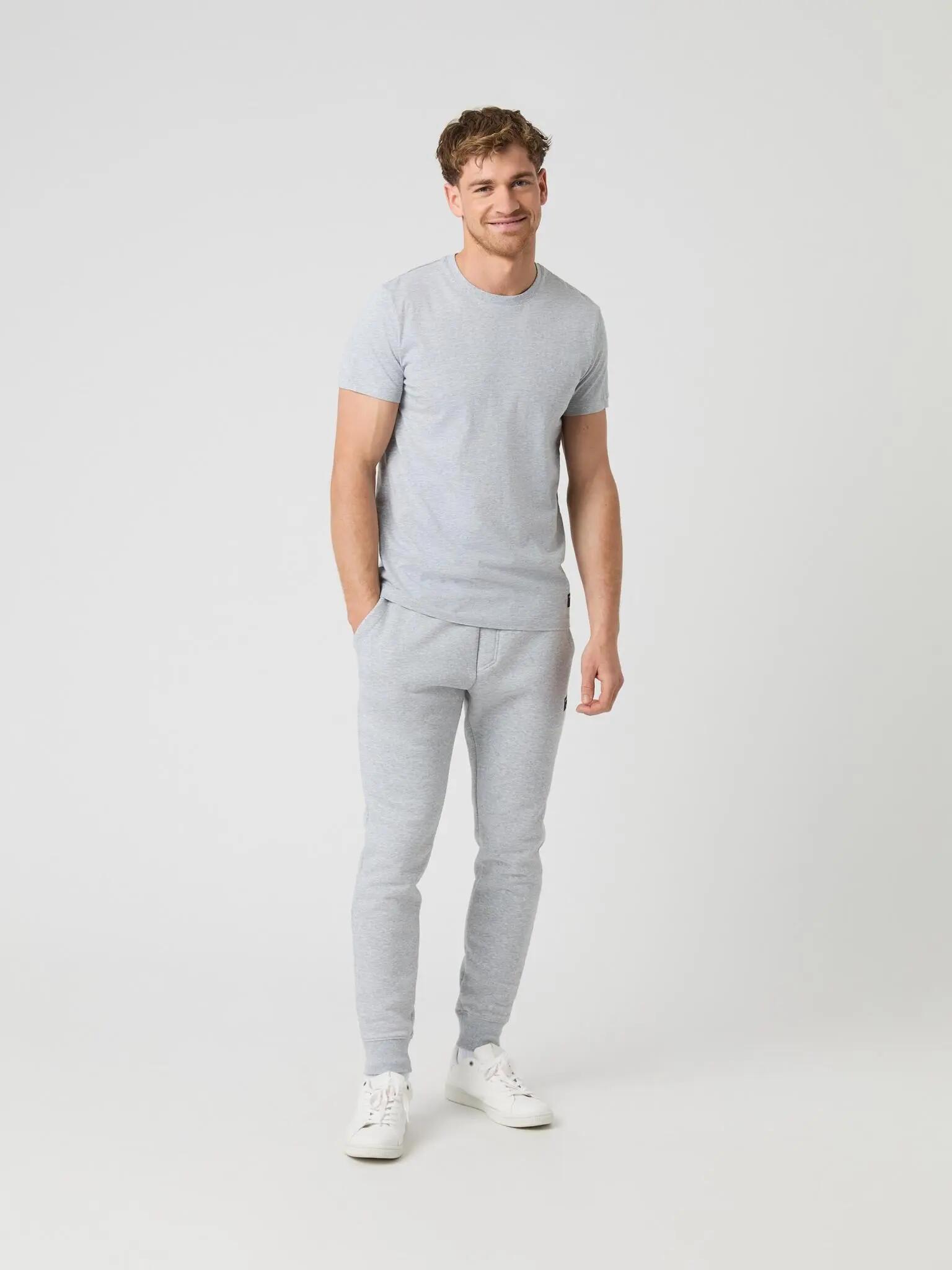 bjorn_borg CENTRE TAPERED SWEATPANTS – LIGHT GREY MELANGE 3/4