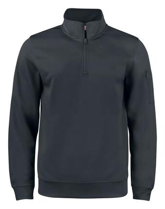 clique Basic Active Half Zip Herren — 100% Polyester, schwarz