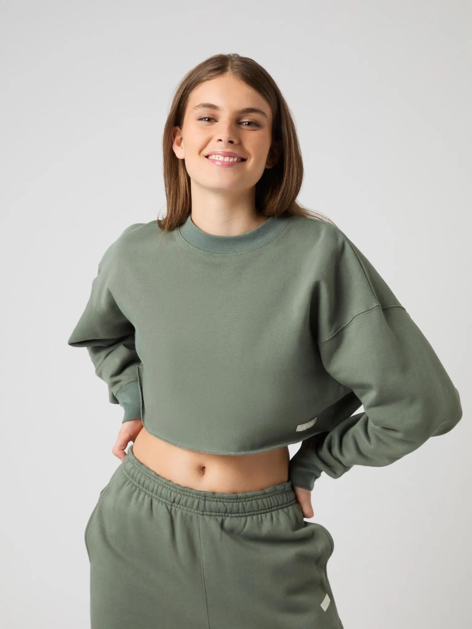 bjorn_borg STUDIO OVERSIZED CROPPED SWEATSHIRT em AGAVE GREEN 5/5