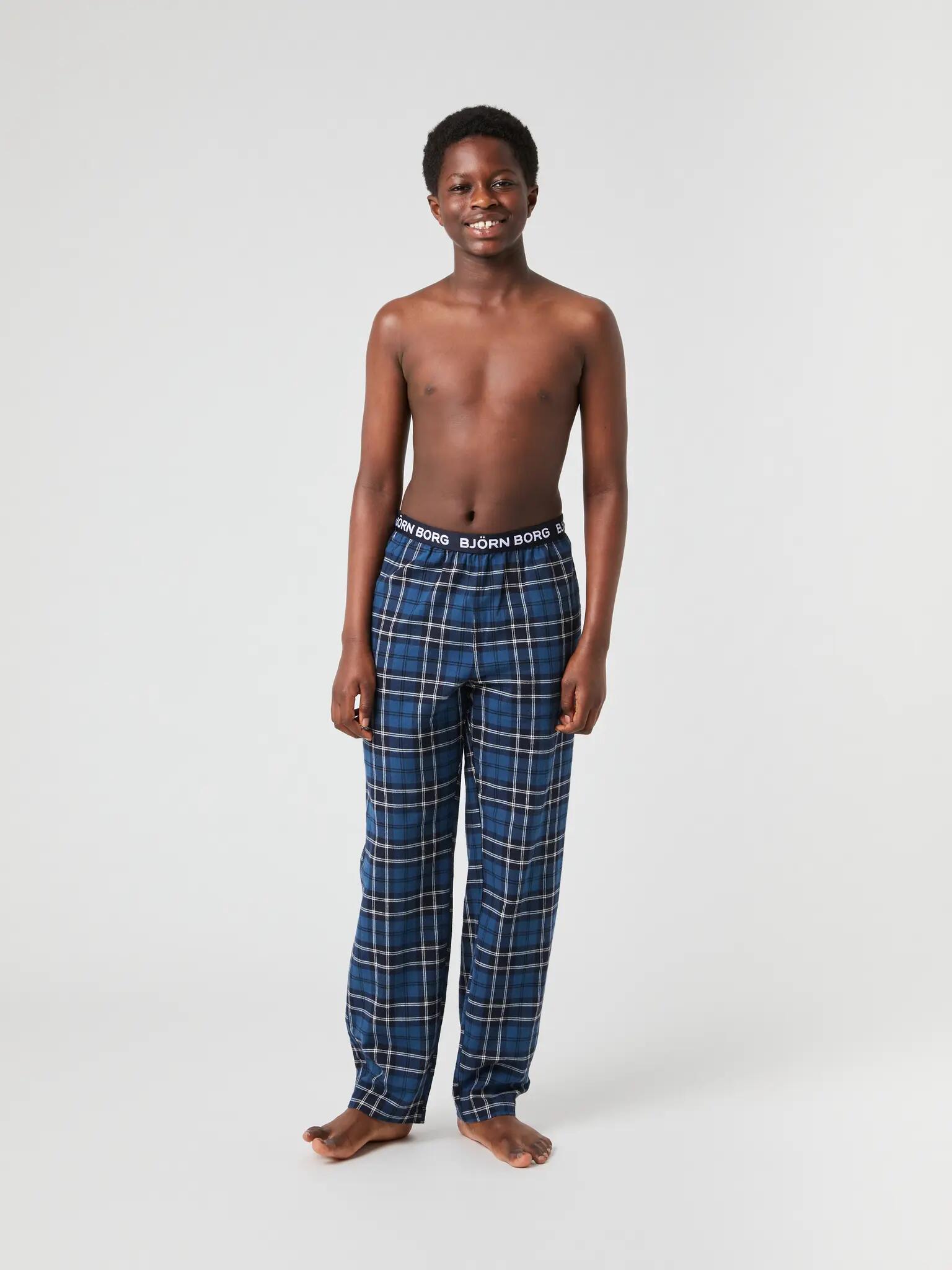 bjorn_borg CORE PYJAMA PANTS JUNIOR — BB FOREST TARTAN 4 3/3