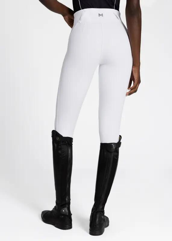 Pantalón Mujer Equitación Maximilian Vision Full Grip Blanco 3/7