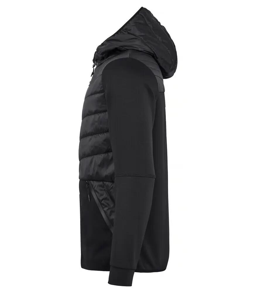 clique Utah Jacket Casaco masculino ligeiramente acolchoado preto com refletores 3/4