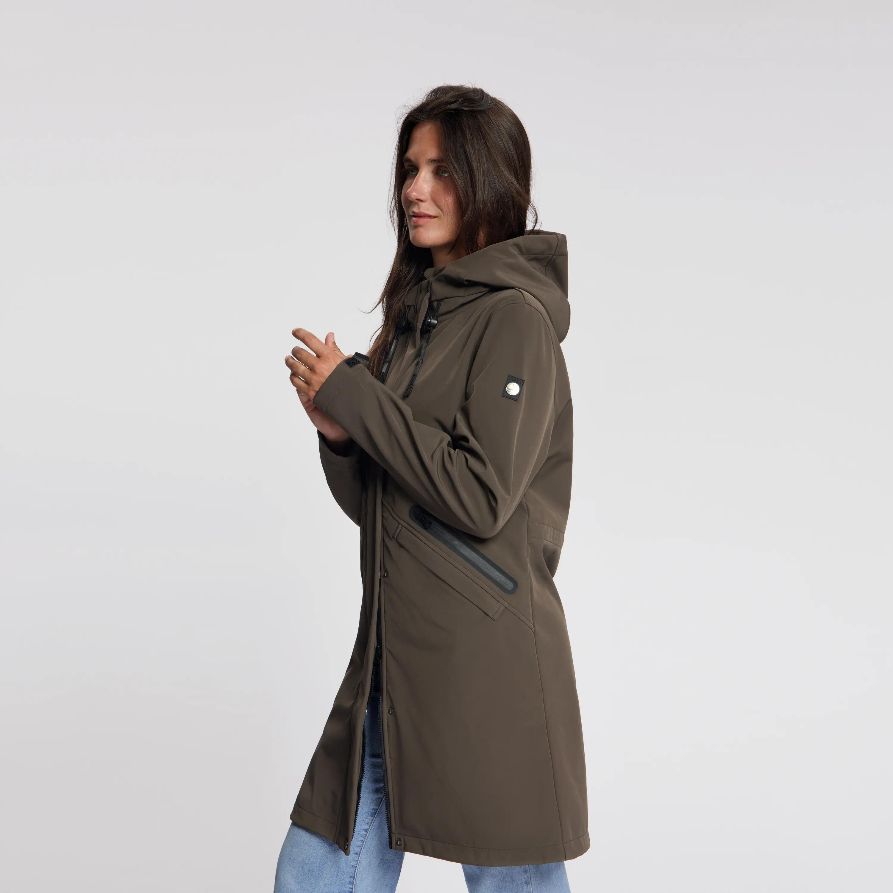 Nilda Femme - Veste softshell - Imperméable - Marron foncé 2/5
