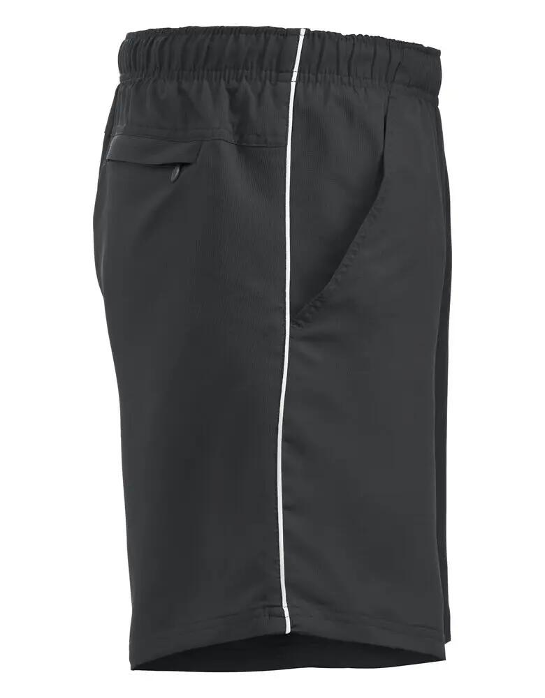 clique Hollis short de sport unisexe noir/blanc en polyester 4/4