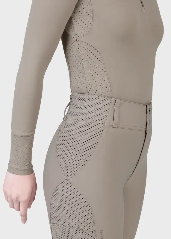 Pantalón Mujer Equitación Maximilian Aero Full Grip Topo 5/7