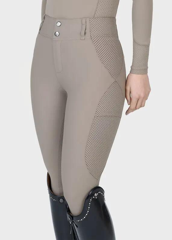 Pantalón Mujer Equitación Maximilian Aero Full Grip Topo 4/7