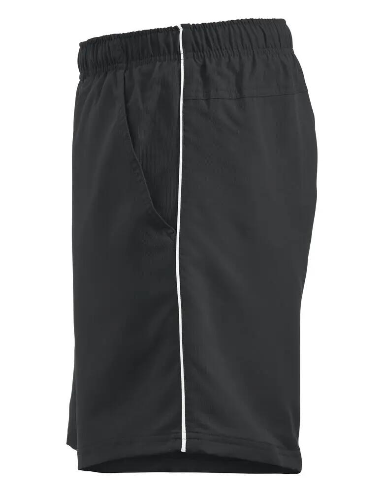 clique Hollis short de sport unisexe noir/blanc en polyester 2/4