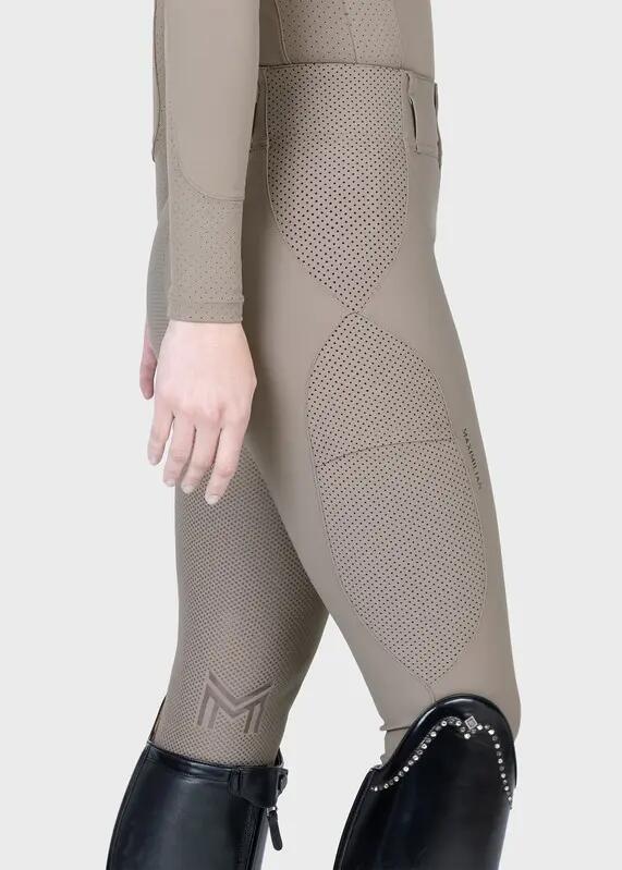 Pantalón Mujer Equitación Maximilian Aero Full Grip Topo 2/7