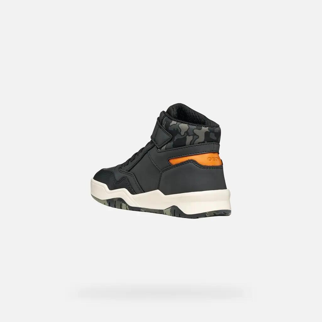 Baskets Garçon J PERTH BOY Noir/Camouflage 4/7