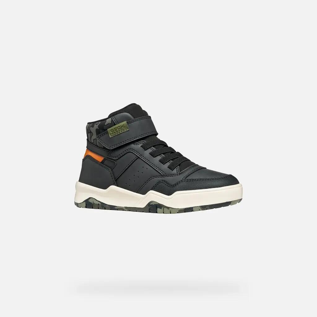 Baskets Garçon J PERTH BOY Noir/Camouflage 3/7