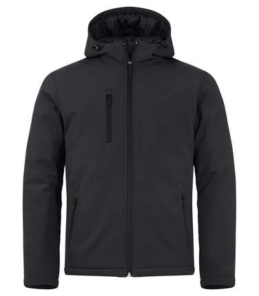 clique Gepolsterte Softshell-Jacke mit Kapuze – Schwarz