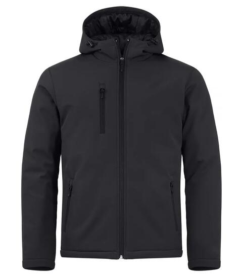 clique Gepolsterte Softshell-Jacke mit Kapuze – Schwarz
