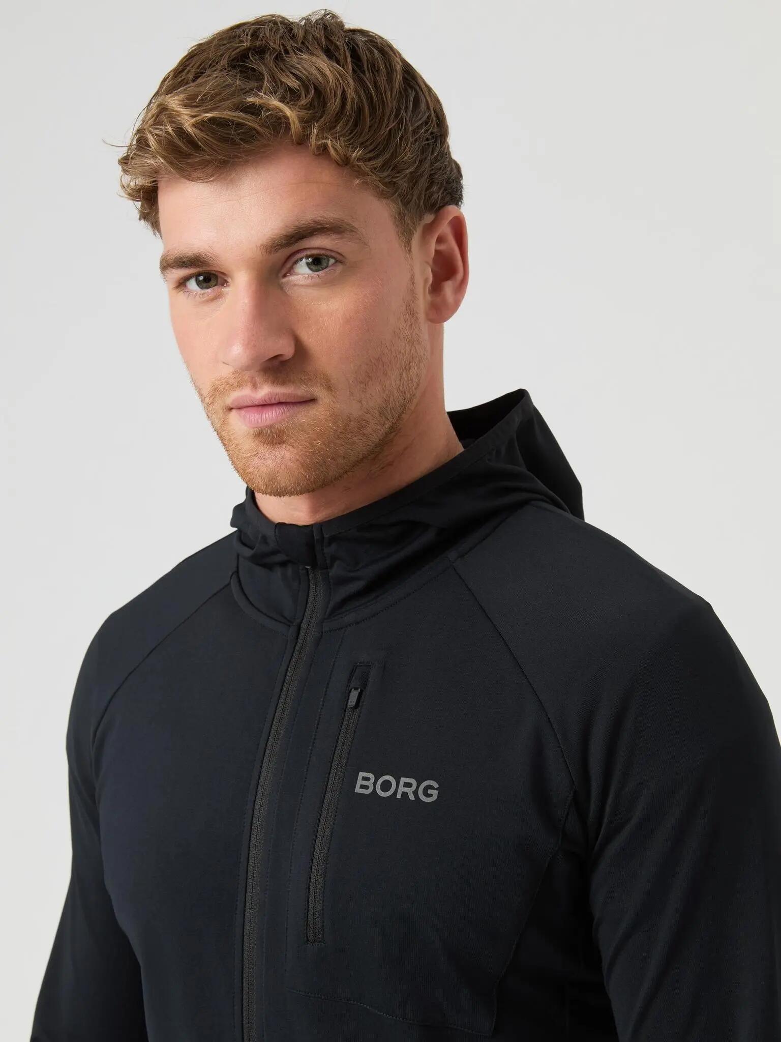 bjorn_borg BORG PERFORMANCE MID LAYER HOOD – poliestere riciclato, nero 5/5