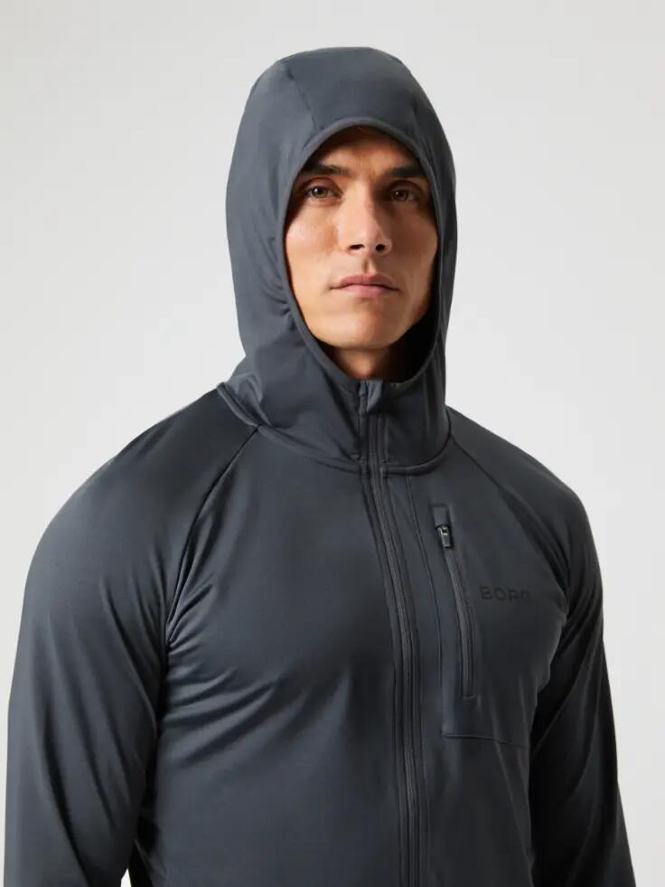 bjorn_borg BORG PERFORMANCE MID LAYER HOOD – Asphalt, homem 5/5