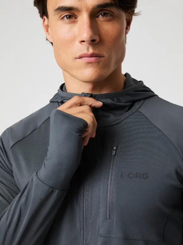 bjorn_borg BORG PERFORMANCE MID LAYER HOOD – Asphalt, homem 4/5
