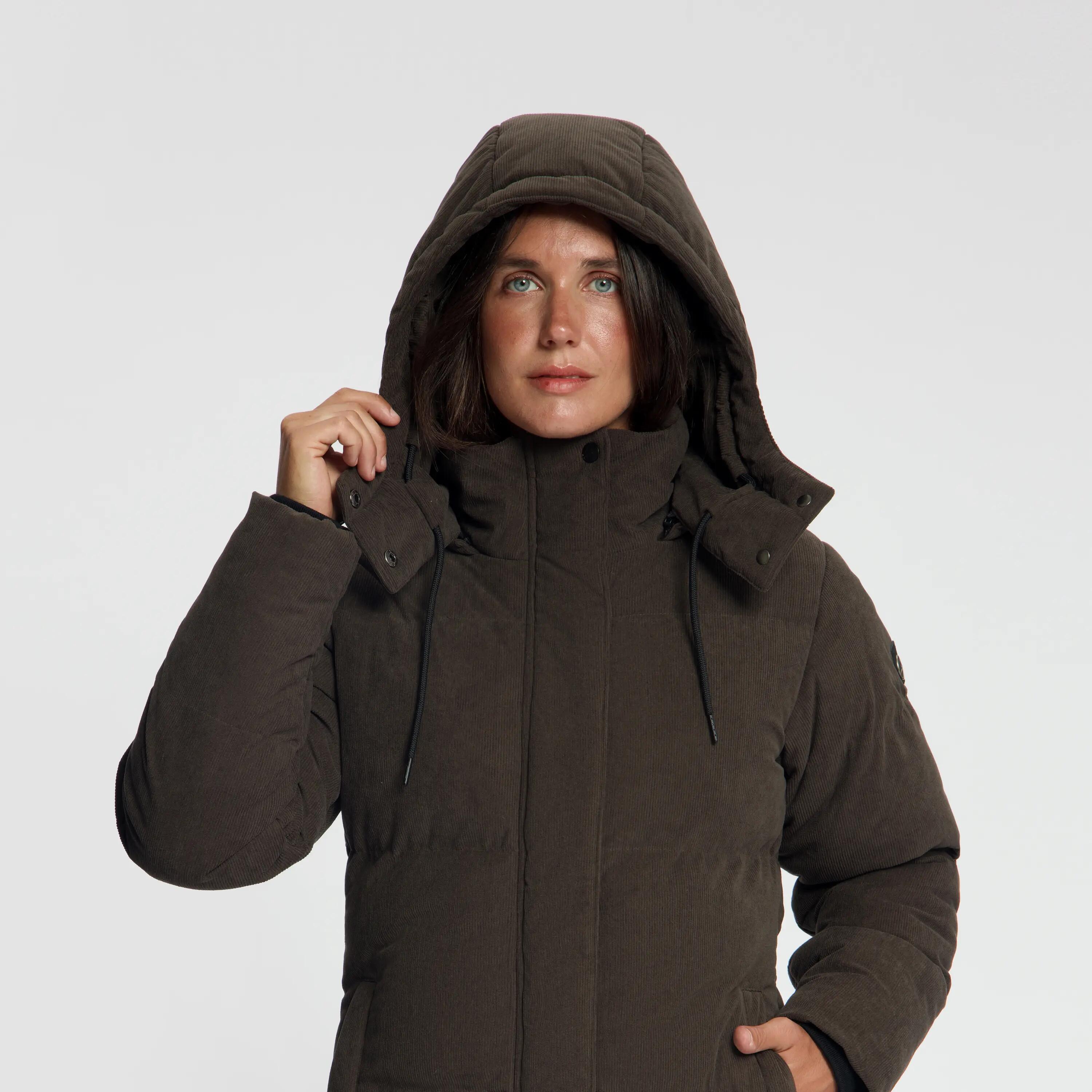 Ulvik Femme - Doudoune d'hiver - Velours côtelé - Marron foncé 4/7