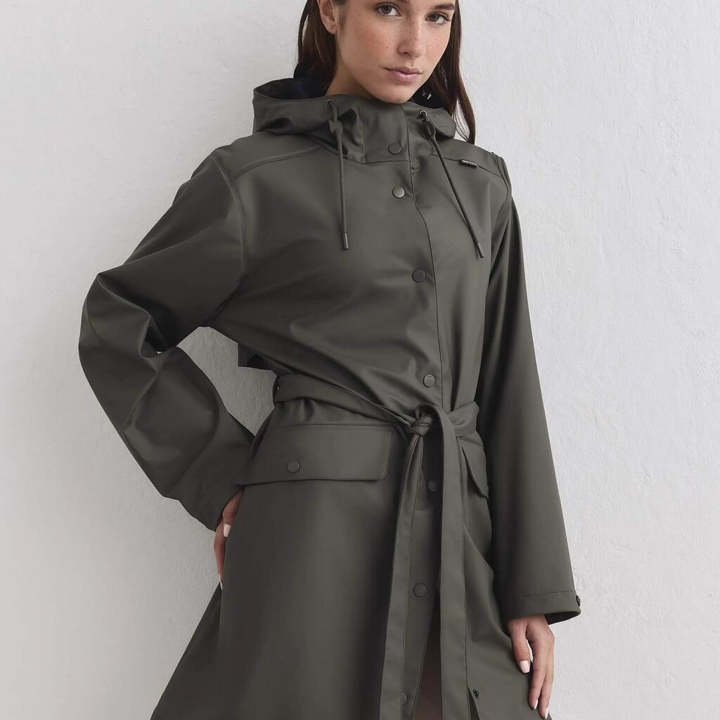Women's Jacket Waterproof 5000 mm Adjustable Hood Rain Green