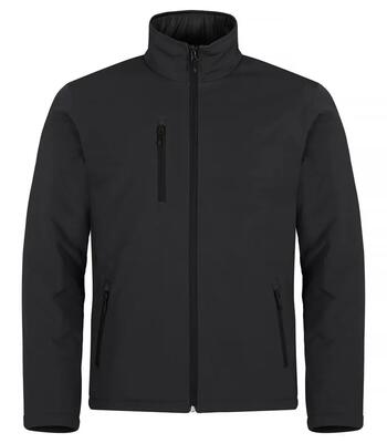 Clique padded softshell jacket heren — gewatteerd met fleecevoering