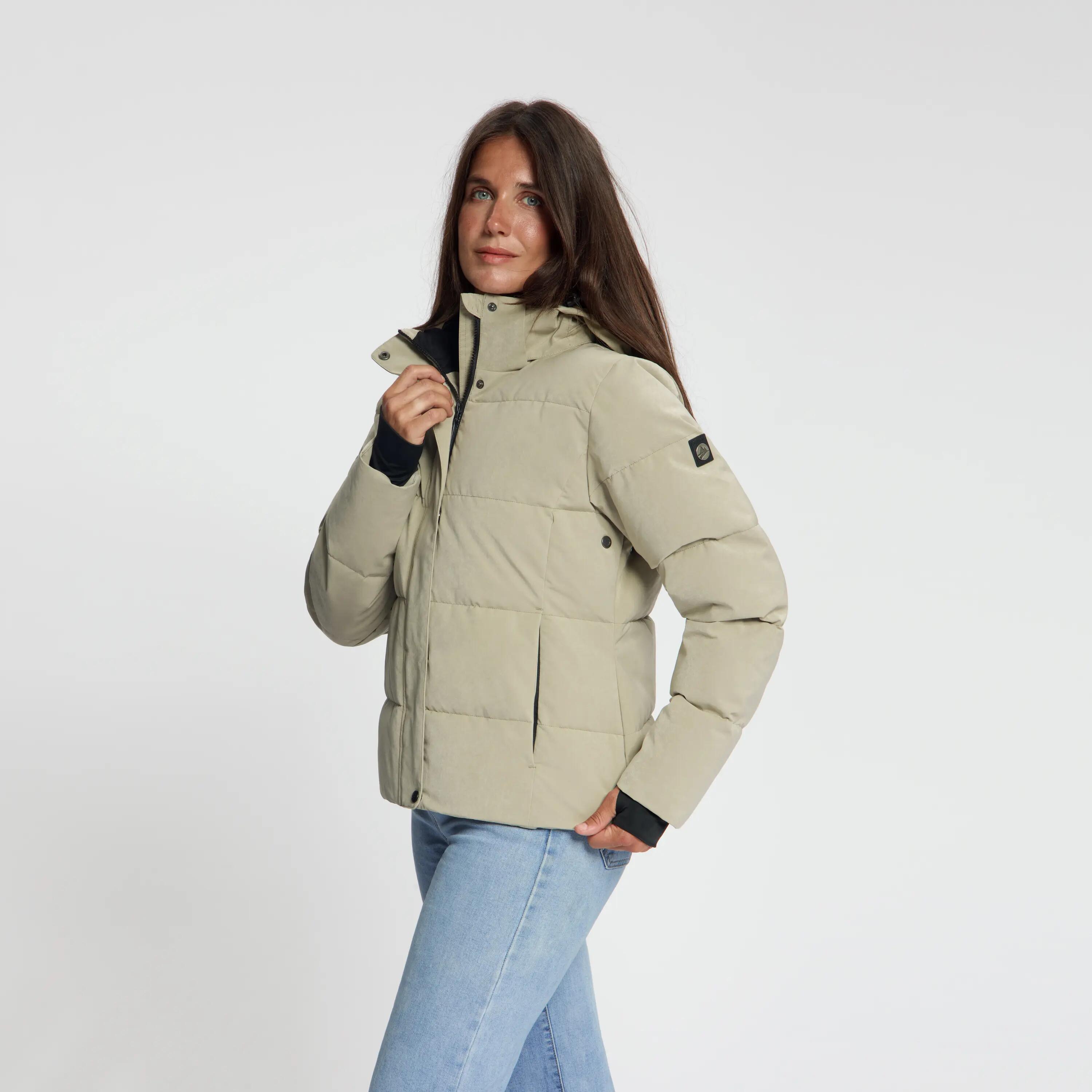 Agnes Dames - Puffer winterjas - Waterdicht - Lichtbruin 2/5