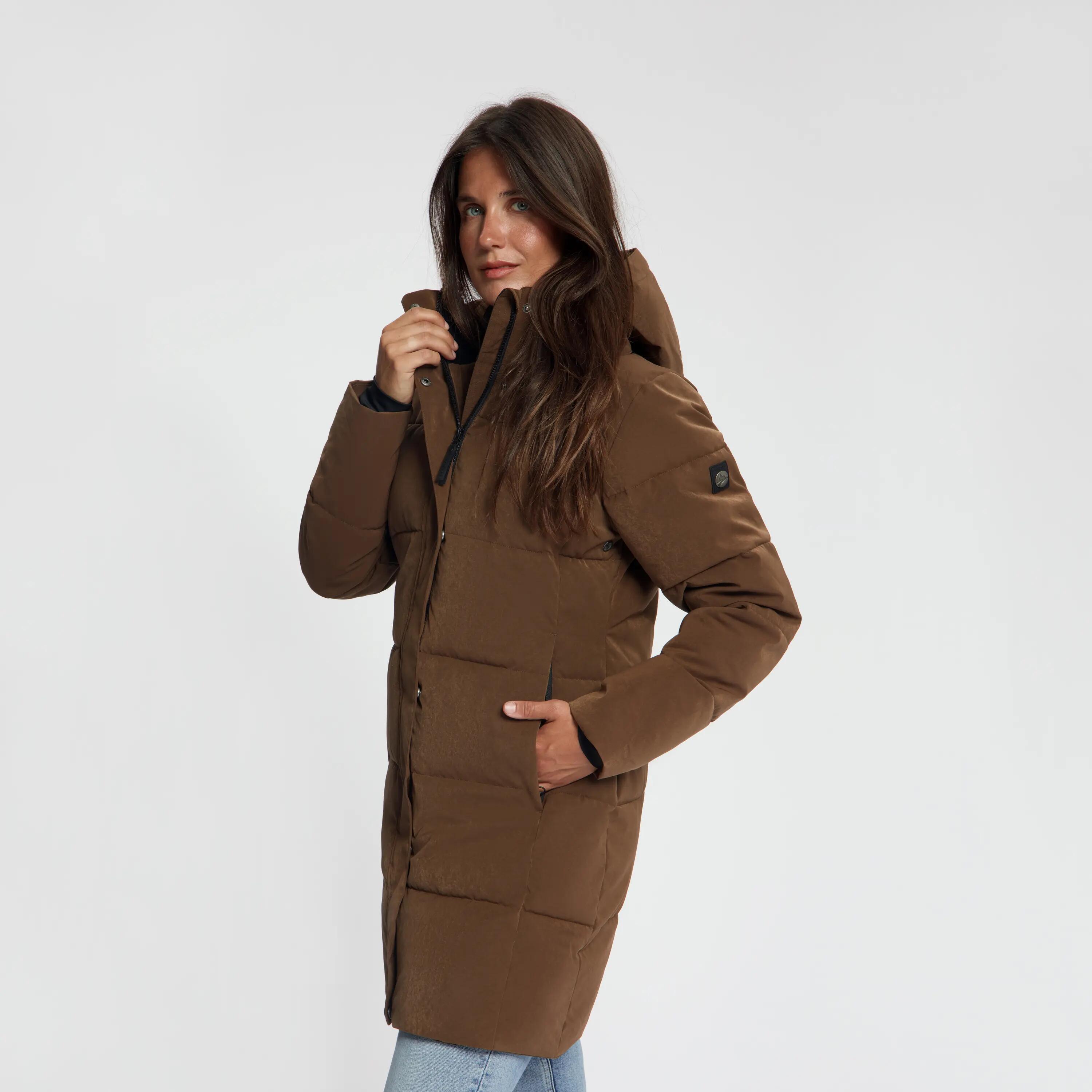 Astrid Femme - Doudoune d'hiver - Imperméable - Marron foncé 2/5