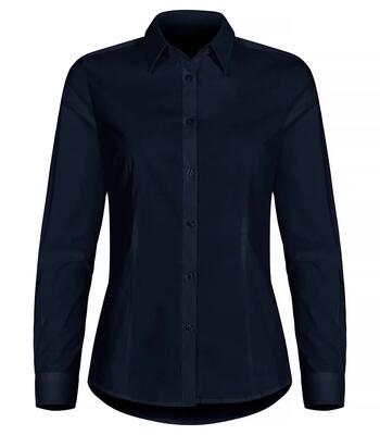 Clique stretch shirt l/s women - stretch blouse lange mouw dark navy