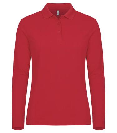 clique Manhattan L/S Women Poloshirt – Langarm mit Jacquard-Streifen