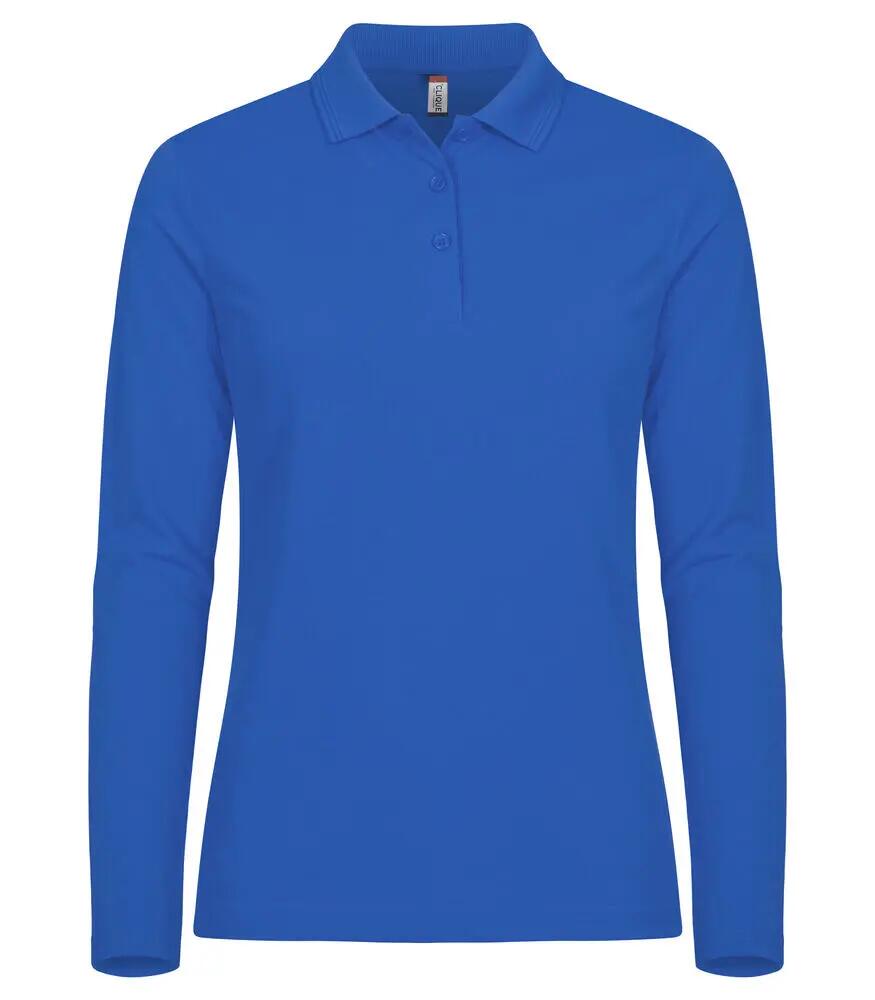 clique Polo manches longues Manhattan L/S Women en Royal Blue 1/4