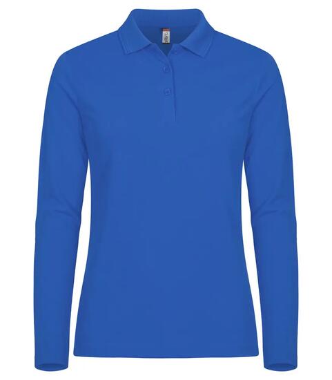 clique Manhattan L/S Women Poloshirt Langarm in Royal Blue