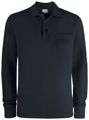Clique basic polo pocket l/s – basic polo met borstzak, 100% katoen
