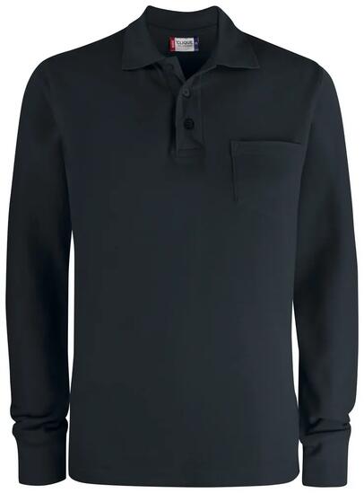 clique Basic Polo Pocket L/S – schlichtes Polo mit Brusttasche