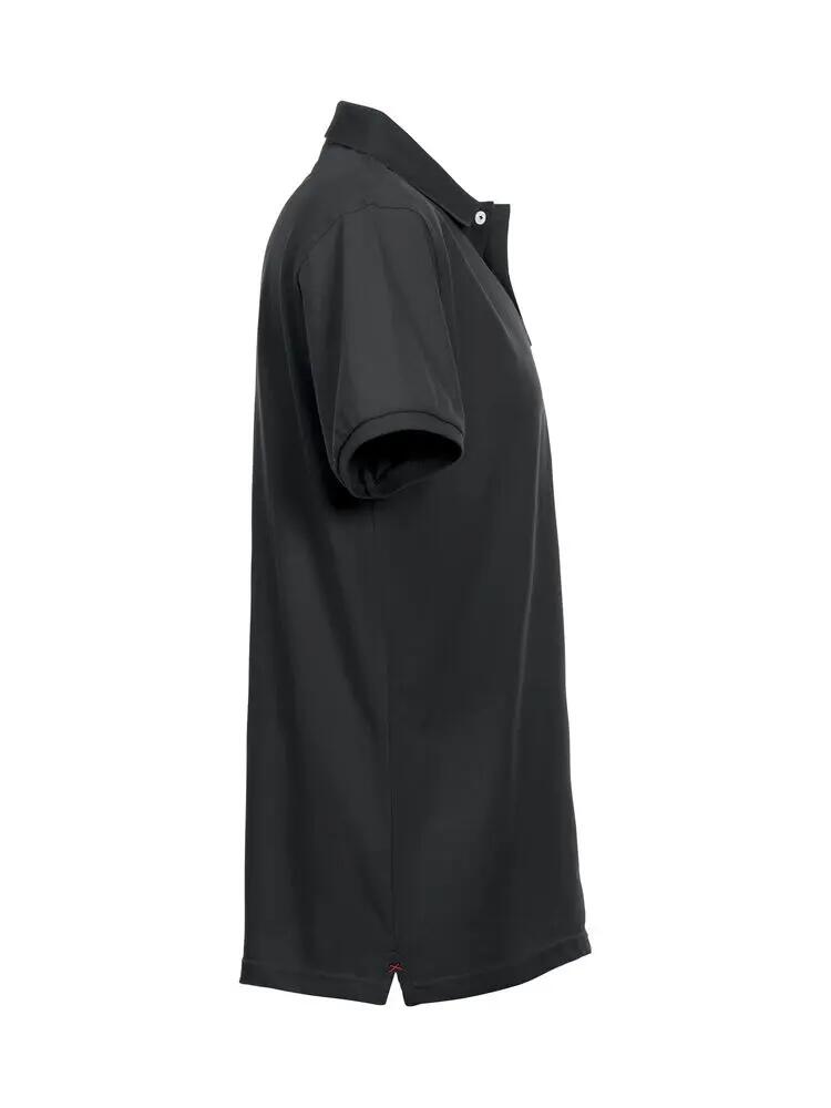clique Stretch Premium Polo Homem – tecido elástico, preto 4/4