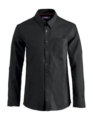 Clique oxford overhemd lange mouw 100% katoen - zwart