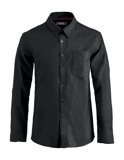 clique Oxford Hemd Langarm 100% Baumwolle - Schwarz