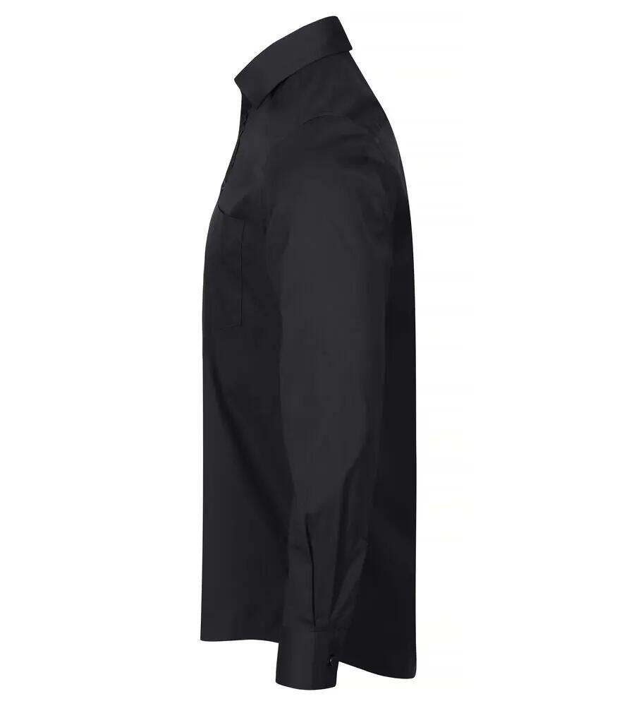 clique Stretch Shirt L/S – Stretch overhemd lange mouw zwart 3/4