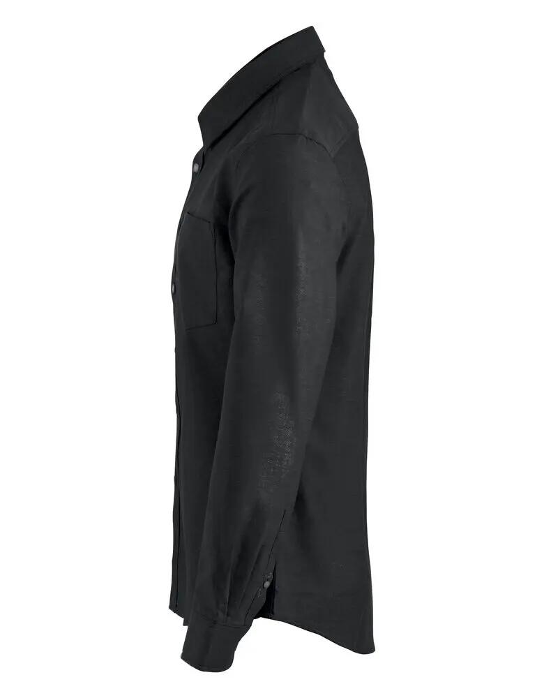 clique Oxford overhemd lange mouw 100% katoen - zwart 4/4