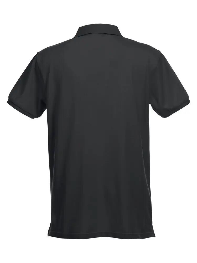 clique Stretch Premium Polo Homem – tecido elástico, preto 2/4