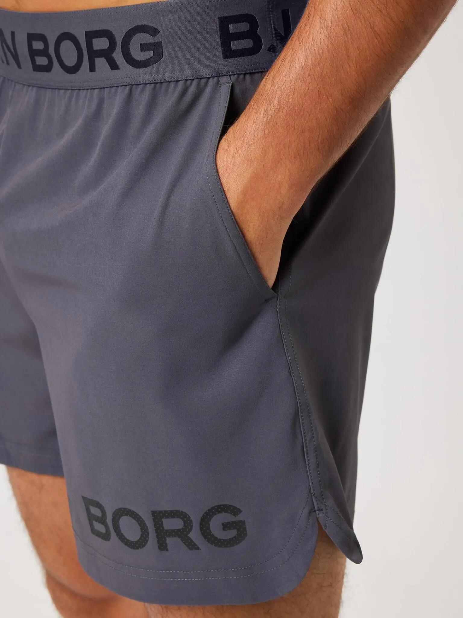 bjorn_borg BORG 6" SHORTS in poliestere riciclato - ASPHALT 4/5