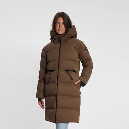 Odda Damen – Daunen-Winterjacke – Wasserdicht – Dunkelbraun
