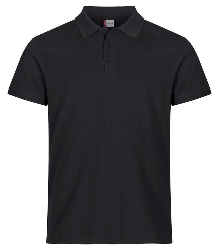 clique Heavy Premium Polo en coton peigné lourd – noir, 2XL 1/4