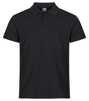 clique Heavy Premium Polo en coton peigné lourd – noir, 2XL