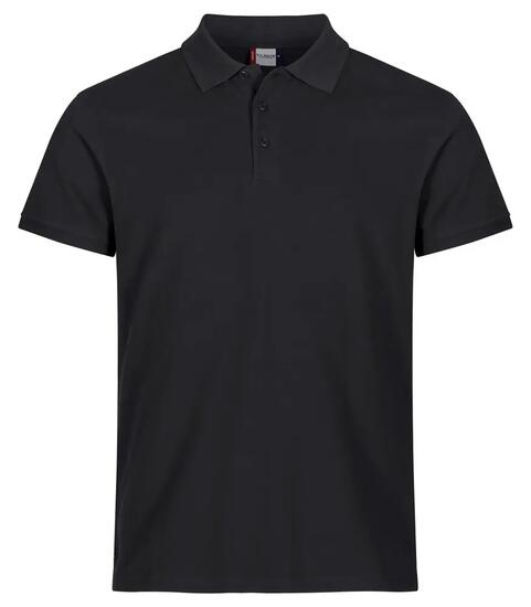 clique Heavy Premium Polo en coton peigné lourd – noir, 2XL