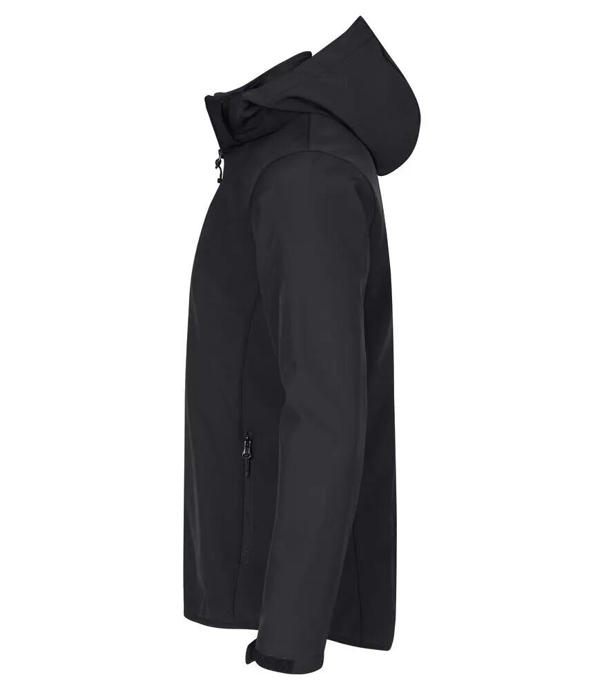 clique Classic Softshell Hoody – Softshell com capuz em poliéster reciclado 3/4