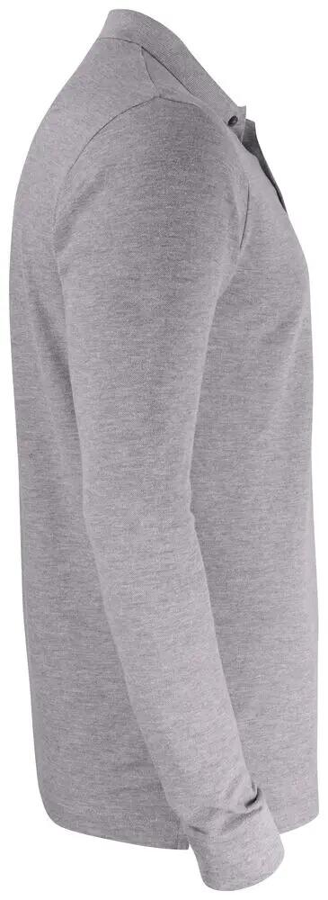 clique Basic Polo Pocket L/S em algodão – bolso no peito, corte regular 4/4