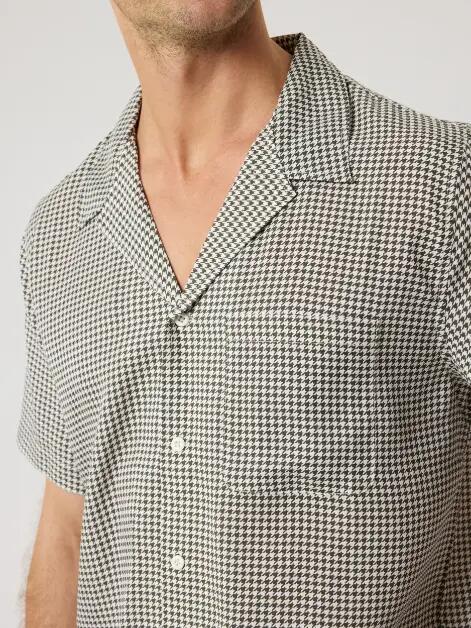 bjorn_borg BORG LYOCELL RESORT SHIRT — BB HOUNDSTOOTH 3 4/5