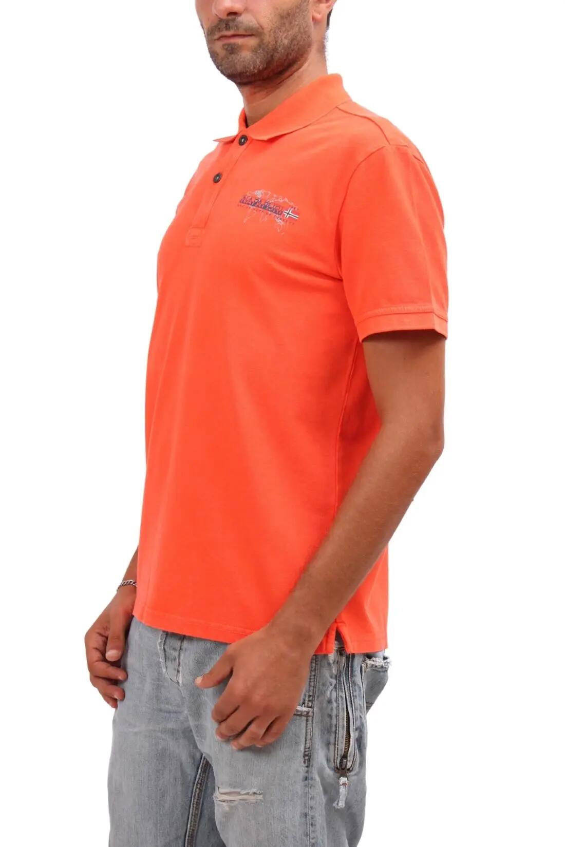 Polo - sportswear - Heren - Edil - Regular fit, 2-knops mesh - Oranje 2/4