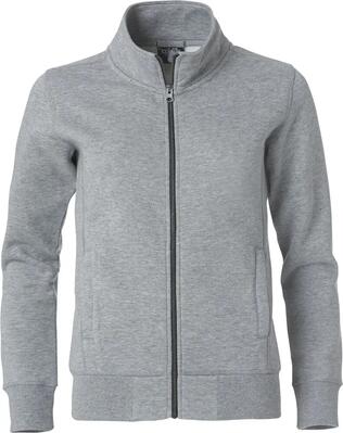 Clique classic cardigan sweatshirt grijs melange