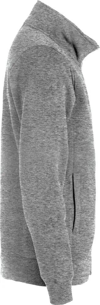 clique Classic Cardigan heren sweatshirt grijs melange 4/4