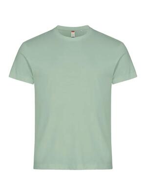 Clique basic-t heren t-shirt slim fit van katoen — sage green